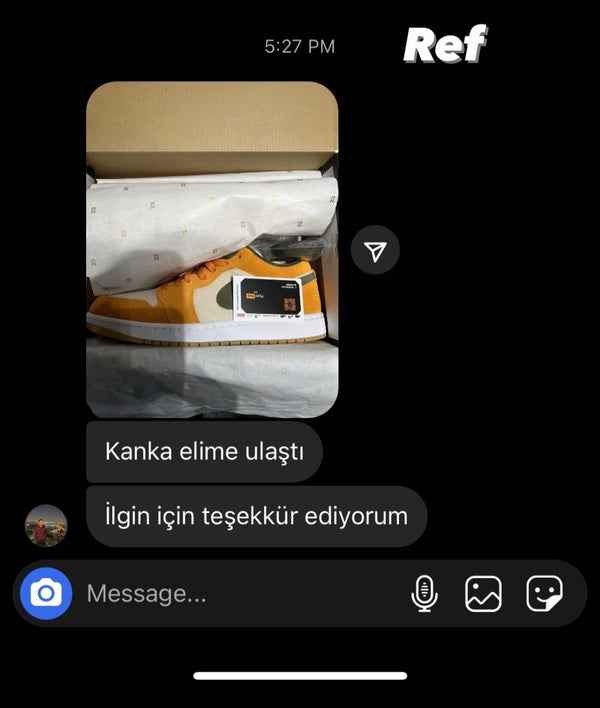 Customer reference screenshot