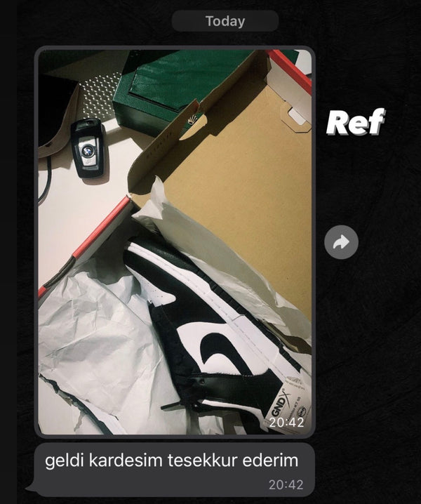 Customer reference screenshot