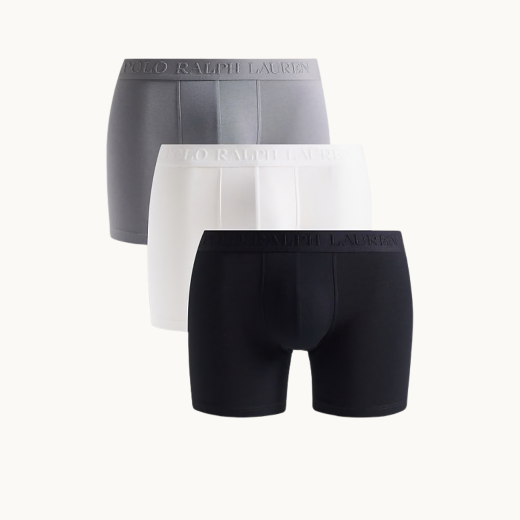 PRL 3-Pack Boxer Briefs - Black on Black