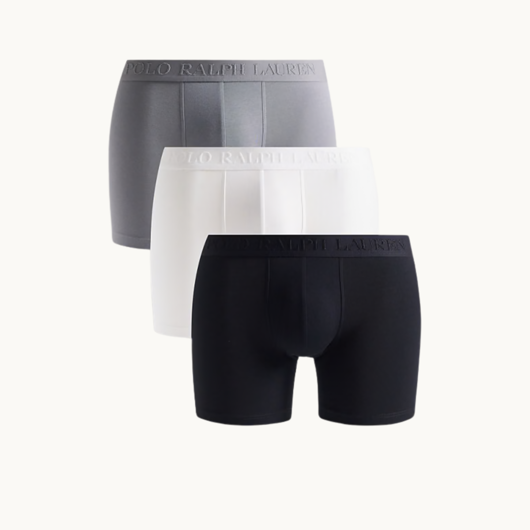PRL 3-Pack Boxer Briefs - Black on Black
