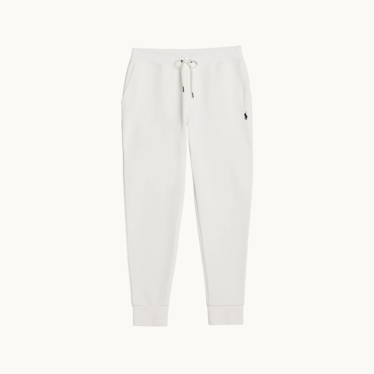 PRL Pony Logo Jogger Pants - White