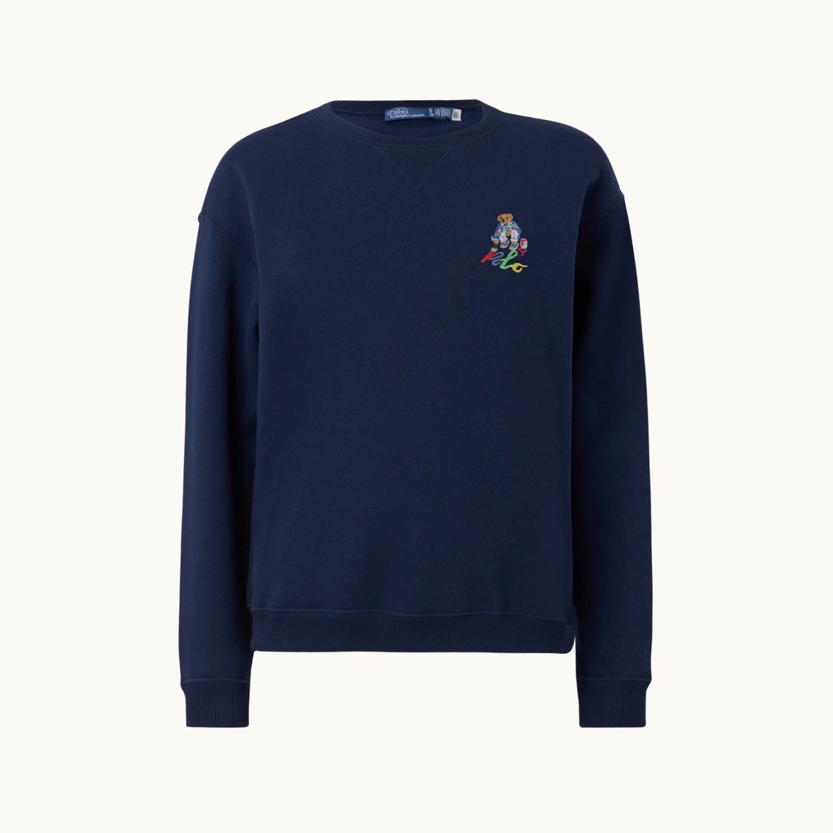 PRL Polo Painting Bear Sweatshirt - Navy