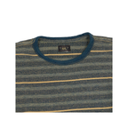 RRL Striped Textured Tee - Olive Multi