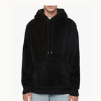 AllSaints Sherpa Fleece Hoodie - Black