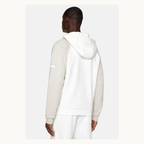 Boggi Milano Mixed Block Hooded Zip Jacket - White/Grey