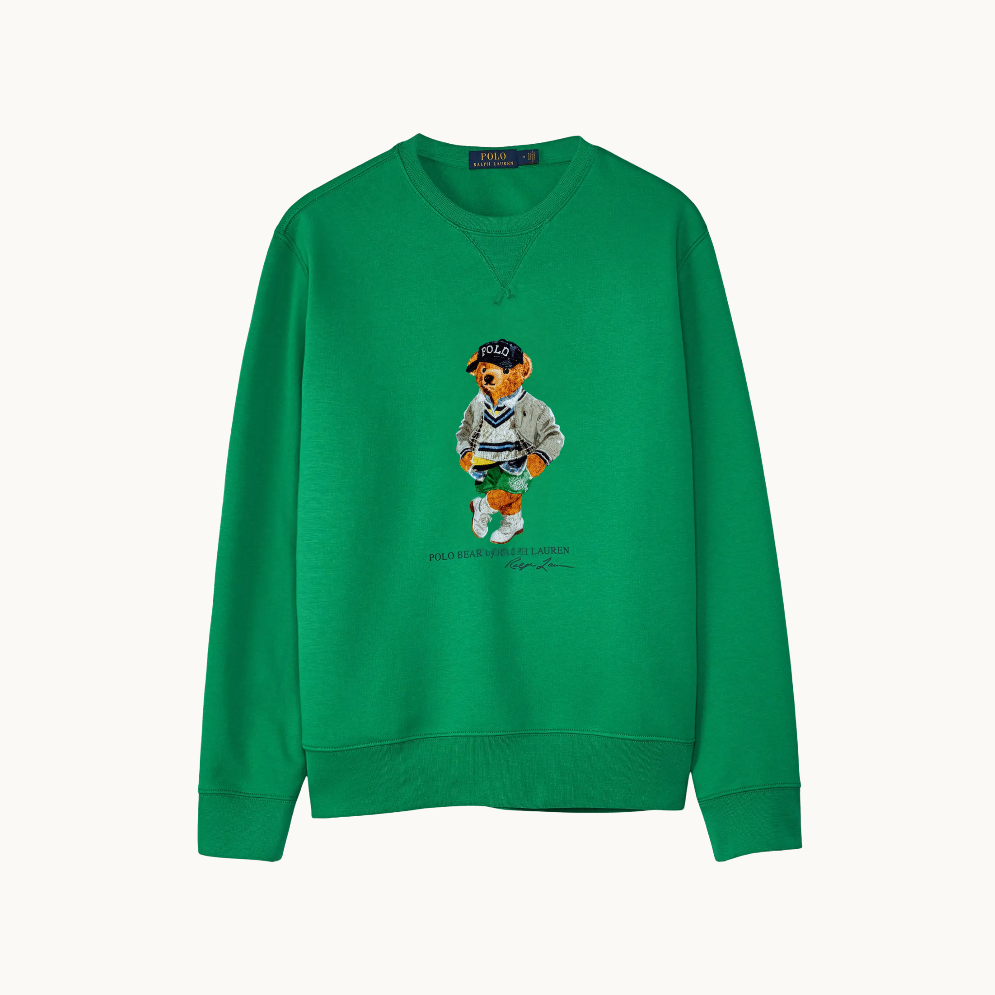 PRL Polo Bear Sweater Vest Sweatshirt - Jade Green