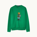 PRL Polo Bear Cardigan Sweatshirt - Jade Green