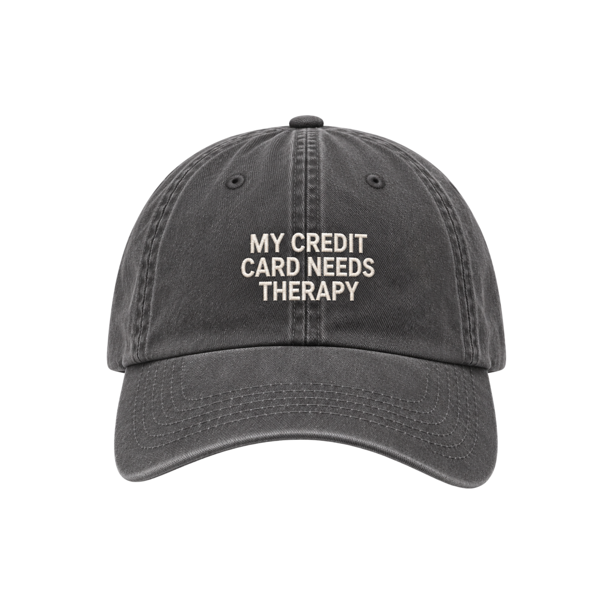 My Credit Card Needs Therapy Cap - Washed Grey