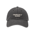 Financially Ruined Cap - Washed Grey