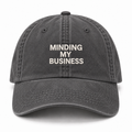 Minding My Business Cap - Washed Grey