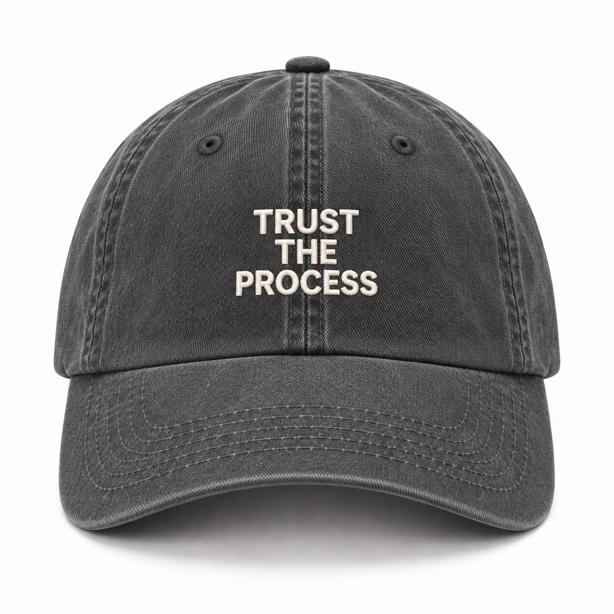 Trust The Process Cap - Washed Grey