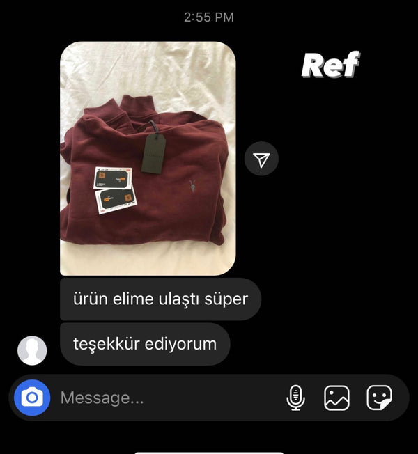 Customer reference screenshot