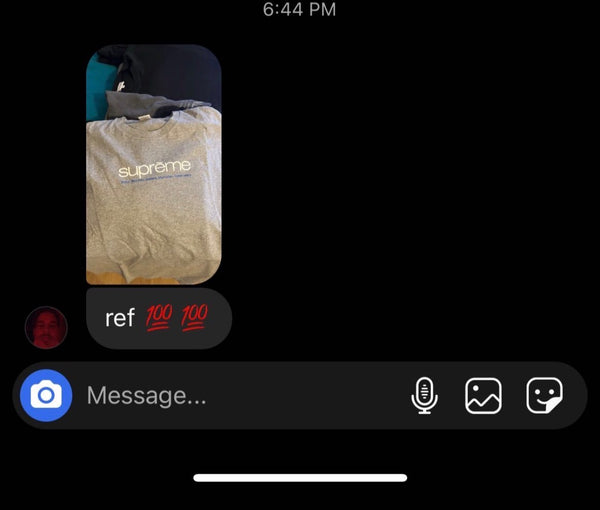 Customer reference screenshot