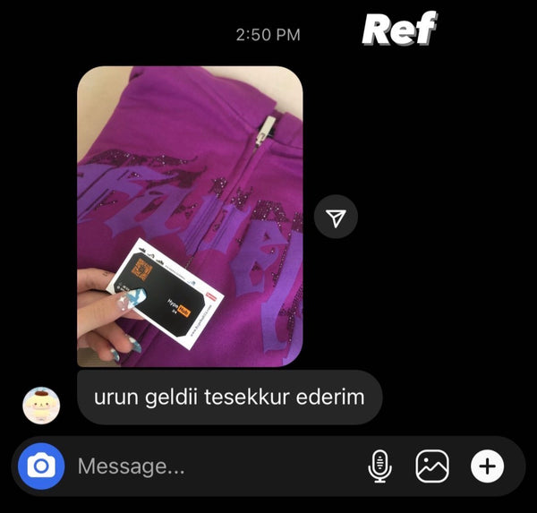 Customer reference screenshot