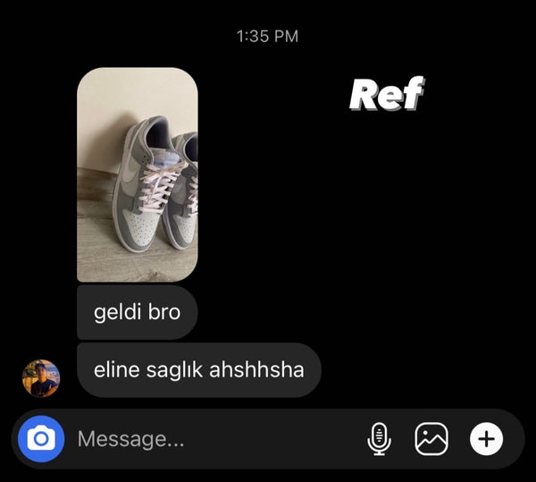 Customer reference screenshot