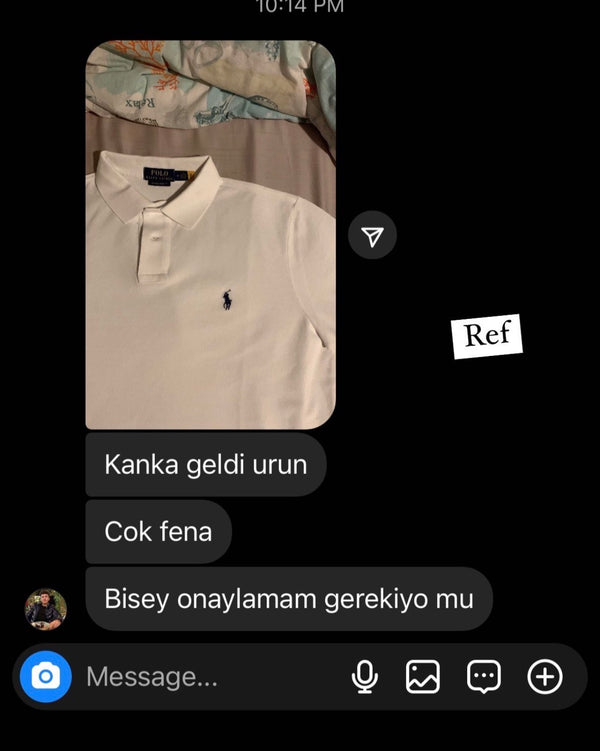 Customer reference screenshot