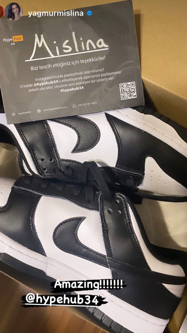 Instagram story from verified account @yagmurmislina wearing new sneakers from HYPEHUB